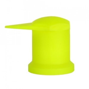 Set 10 capace pentru prezoane roata, cu indicator, MEGA DRIVE NW33/Z/Y/NEON WSG, 33 mm, galben neon, din plastic