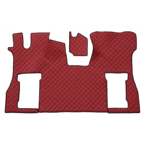 Set 2 covorase camion F-Core, Piele-ECO, pentru SCANIA L,P,G,R,S, 2016+, scaun pasager pneumatic, Rosu