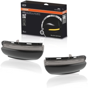 Set 2 module semnalizare Dinamic LED (Negru) oglinzi VW Golf VI (2008-2012), Touran I (2010-2015) Osram