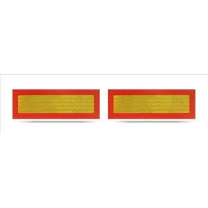 Set 2 placute reflectorizante MVM VEM006, 565 x 196 mm, cu suport aluminiu