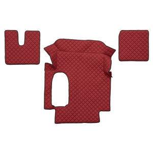 Set 3 covorase camion F-Core, Piele-ECO, pentru MAN TGA, cabina lata 250 cm, Rosu - Img 1