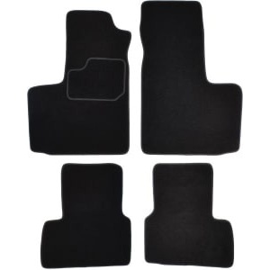 Set 4 covorase auto MAMMOOTH, Velur, pentru FIAT DOBLO 2001+ VAN, Negru