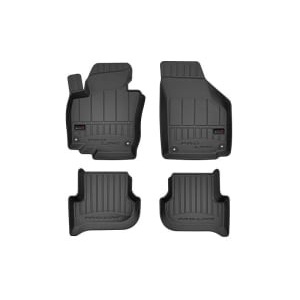 Set 4 covorase auto tip tavita Frogum, Cauciuc, pentru VW TOURAN 02.03-05.10 MINIVAN, Negru