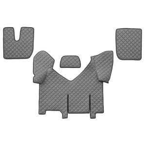 Set 4 covorase camion F-Core, Piele-ECO, pentru IVECO STRALIS, transmisie automata, versiune cu frigider, Gri
