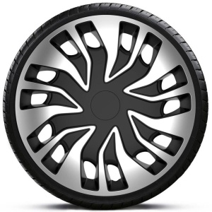 Set Capace Roti, 15 inch, Argintiu-Negru Fast Van, Mega Drive