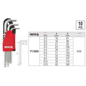 SET CHEI IMBUS 10BUC 2-12MM CR-V