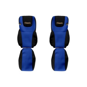 Set huse scaun camion, F-core, Classic, pentru DAF XF 105, XF 106, Albastru