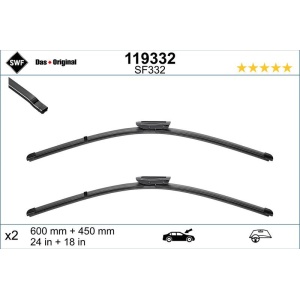 Set lamela stergator SWF Wiper FB OE LHD 600/450 mm