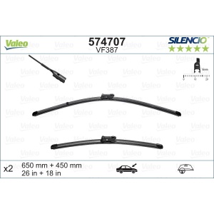 Set stergator Valeo Silencio Flat