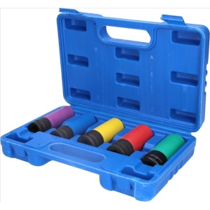SET TUBULARE IMPACT JANTE DIN ALUMINIU 15/ 17 / 19 / 21 / 22 MM 5 PCS-BRILLIANT TOOLS