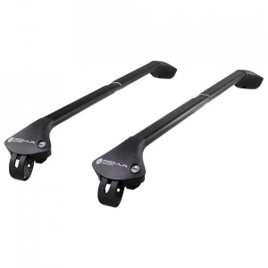 Bare transversale Modula Oval Bar Aperto negre, compatibile cu Volkswagen Sharan (7M1) 1995-2000 cu bare longitudinale
