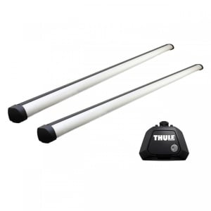 Bare transversale Thule Evo Raised Rail Profesional dedicate pentru Saab 9-3 SportHatch 2002-2008 cu bare longitudinale inaltate