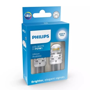 Bec cu led pentru lămpi auto de semnalizare 12V P21W Ultinon Pro6000SI WHITE PHILIPS