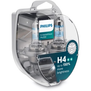 Bec Halogen Philips H4 X-tremeVision Pro150 12V 60/55W P43t-38 - Set 2 Buc