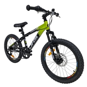 Bicicleta Copii Dhs Terrana 2023, model 2026 - 20 Inch, Negru-Verde