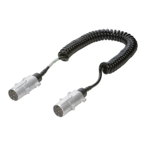 Cablu de conectare spiralat pentru remorci Vignal 24N + Dop metalic LG 3.5M - ISO 1185