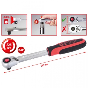Clichet Cu Schimbare De Directie 3/8 Slimpower. 72 De Dinti - KS TOOLS - 920.3890
