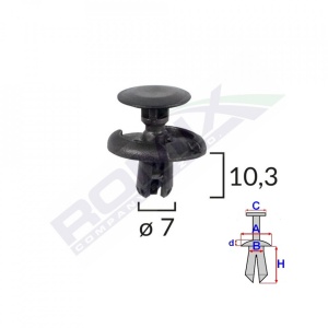 CLIPS FIXARE PENTRU TOYOTA/SUZUKI 7X10.3MM - NEGRU SET 10 BUC