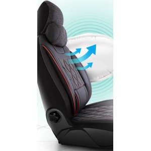 Duster II (2018-2024) - Set Huse scaune Marmaris Gri - Rosu - realizate special pentru Duster - Img 3