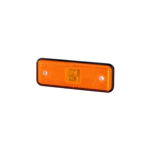 Lampă gabarit dreptunghiulară, Horpol, marcaj lateral, LED portocaliu, alimentare 12/24V