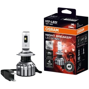 Led moto Osram H7 12V 16W PX26D Night Breaker Led OMOLOGARE RAR- Alb 6000K +330% 64210DWNBG2-1HB