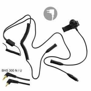 Midland/Albrecht BHS300U Cablu adaptor cu buton PTT cu 2 pini pentru căști moto