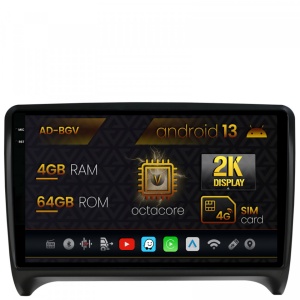 Navigatie Audi TT, Android 13, V-Octacore , 4GB RAM , 64GB ROM, 9.5 Inch - AD-BGV9004,AD-BGRKIT426