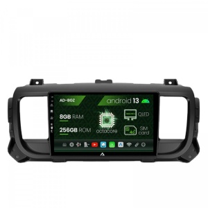 Navigatie Citroen Jumpy (2017,), Android 13, Z-Octacore , 8GB RAM , 256GB ROM, 9 Inch - AD-BGZ9008,AD-BGRKIT348