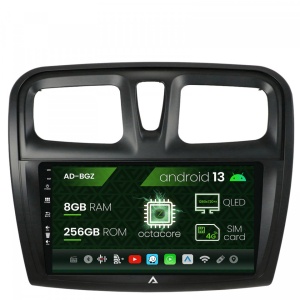 Navigatie Dacia Logan , Sandero, Android 13, Z-Octacore , 8GB RAM , 256GB ROM, 9 Inch - AD-BGZ9008,AD-BGRKIT375