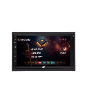 Navigatie HUB64 2DIN Universal, 4GB RAM, Android 13, Quadcore, DSP, GPS, Wi-FI, Carplay, Android Auto, USB, Bluetooth, Waze, Touchscreen, 7 inch