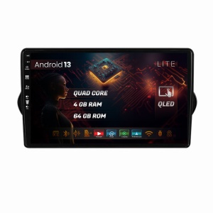 Navigatie HUB64 Fiat Tipo (2015-2021), 4GB RAM, Android 13, Quadcore, DSP, GPS, Wi-FI, Carplay, Android Auto, USB, Bluetooth, Waze, Touchscreen, 9 inch
