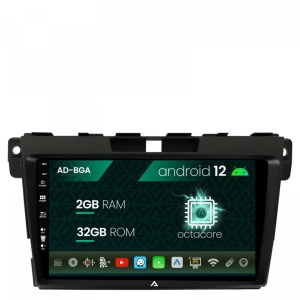 Navigatie Mazda CX-7 (2008-2013), Android 12, A-Octacore , 2GB RAM , 32GB ROM, 9 Inch - AD-BGA9002,AD-BGRKIT326