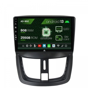 Navigatie Peugeot 207, Android 13, Z-Octacore , 8GB RAM , 256GB ROM, 9 Inch - AD-BGZ9008,AD-BGRKIT263