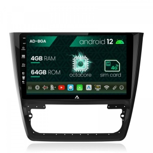 Navigatie Skoda Yeti, Android 12, A-Octacore , 4GB RAM , 64GB ROM, 10.1 Inch - AD-BGA10004,AD-BGRKIT040