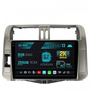 Navigatie Toyota Land Cruiser , Prado (2009-2016), Android 13, X-Octacore , 8GB RAM , 256GB ROM, 9.5 Inch - AD-BGX9008,AD-BGRKIT070
