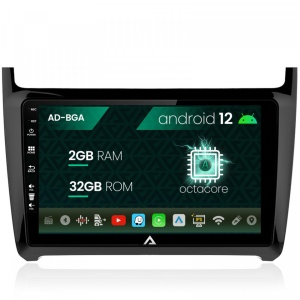 Navigatie Volkswagen Polo (2014,), Android 12, A-Octacore , 2GB RAM , 32GB ROM, 9 Inch - AD-BGA9002,AD-BGRKIT033