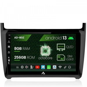 Navigatie Volkswagen Polo (2014,), Android 13, Z-Octacore , 8GB RAM , 256GB ROM, 9 Inch - AD-BGZ9008,AD-BGRKIT033