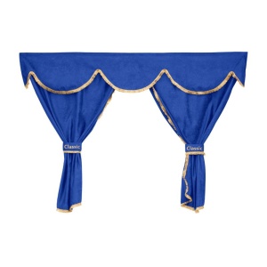 Perdele Cabină Șofer CLASSIC pentru Camioane - Set 5 Bucăți Albastru