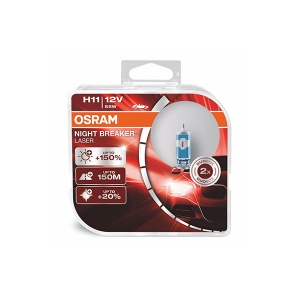 SET 2 BECURI 12V H11 55 W NIGHT BREAKER LASER NextGen +150% OSRAM
