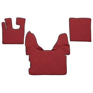 Set 3 covorase camion F-Core, Piele-ECO, pentru DAF XF 105, transmisie automata, Rosu