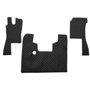 Set 3 covorase camion F-Core, Piele-ECO, pentru SCANIA 4, transmisie manuala, 1995-2008, Negru