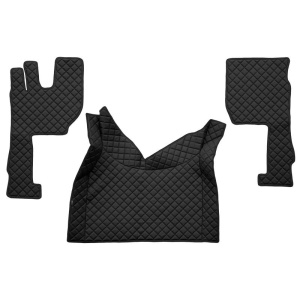 Set 3 covorase camion F-Core, Piele-ECO, pentru VOLVO FH 16 II, transmisie automata, Negru