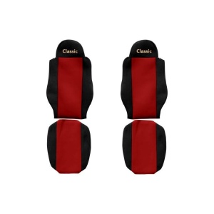 Set huse scaun camion, F-core, Classic, pentru MAN TGA, TGL, TGM, TGS, Rosu
