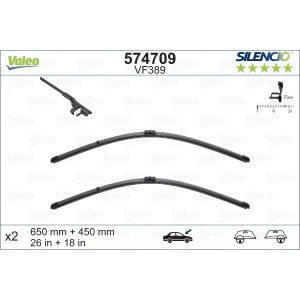 Set stergator Valeo Silencio Flat