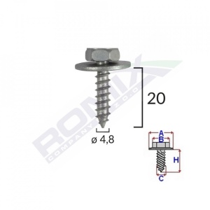 Surub Fixare Elemente Motor Pentru Toyota 4.8X20Mm Set 10 Buc