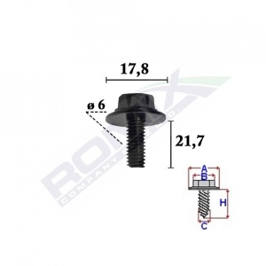 Surub Fixare Pentru Mazda 6X21.7Mm Set 10 Buc