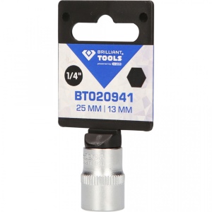 TUBULARA 1/4 HEXAGONALA 13 MM-BRILLIANT TOOLS