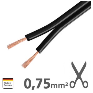 XLS075 Cablu pentru difuzoare 2x0.75mm², AMPIRE