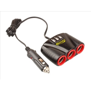 30328Bt Priza Bricheta Tripla Cu Cablu 12/24V Si Triplu Usb Bottar