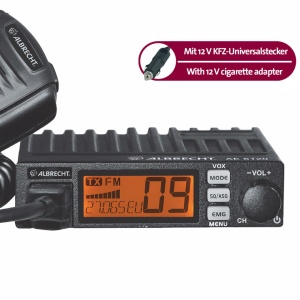 Albrecht AE 6120 VOX Stație Radio CB cu mufă de brichetă 12V